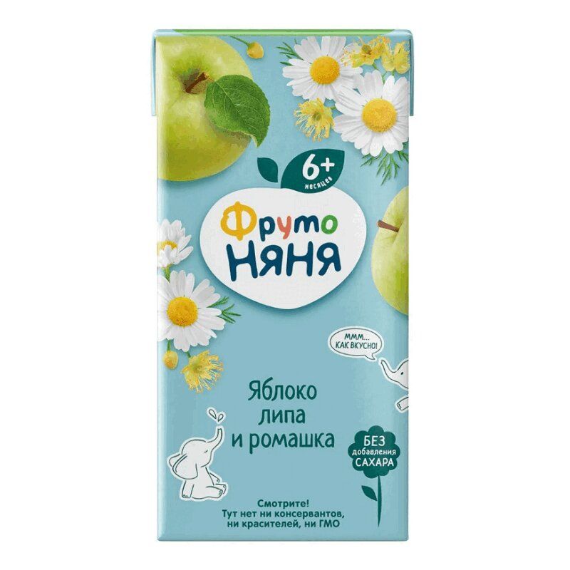 фото упаковки ФрутоНяня Напиток Яблоко-Ромашка-Липа